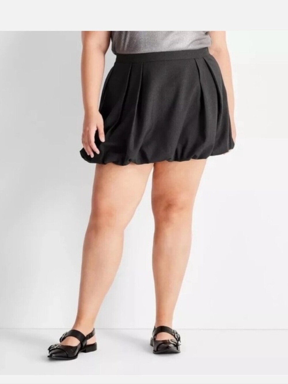 Future Collective Women's Black Mini Bubble Skirt Size XXL